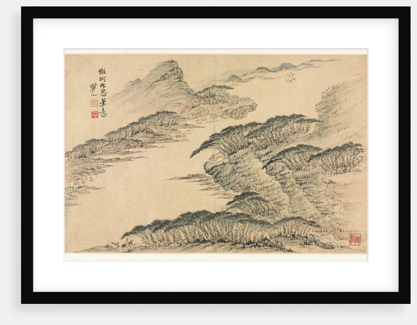 Landscapes in Various Styles after Old Masters, 1690 by Mei Qing