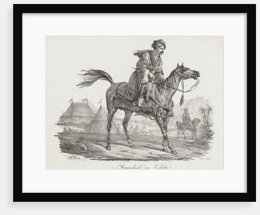 Large Suite of Horses: Mounted Mamelucke, c. 1818 by Carle Vernet