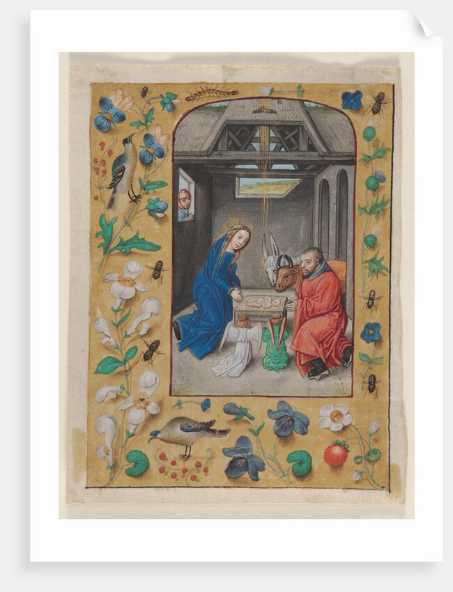 Leaf Excised from a Book of Hours: The Nativity, c. 1480 by Master of the First Prayerbook of Maximillian