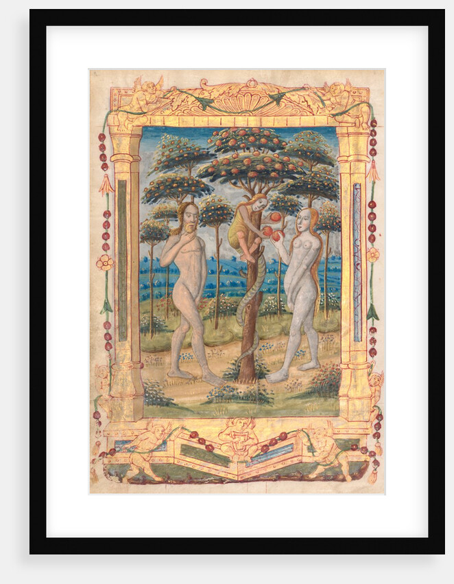 Leaf from a Book of Hours: Adam and Eve and the Fall of Man…, c. 1510 by Unknown