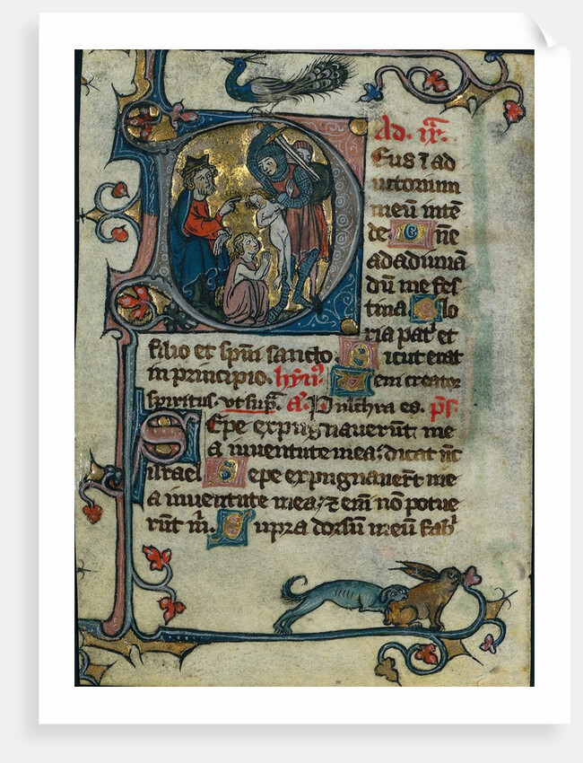 Leaf from a Book of Hours: Initial D: Massacre of the Innocents, early 1300s by Unknown