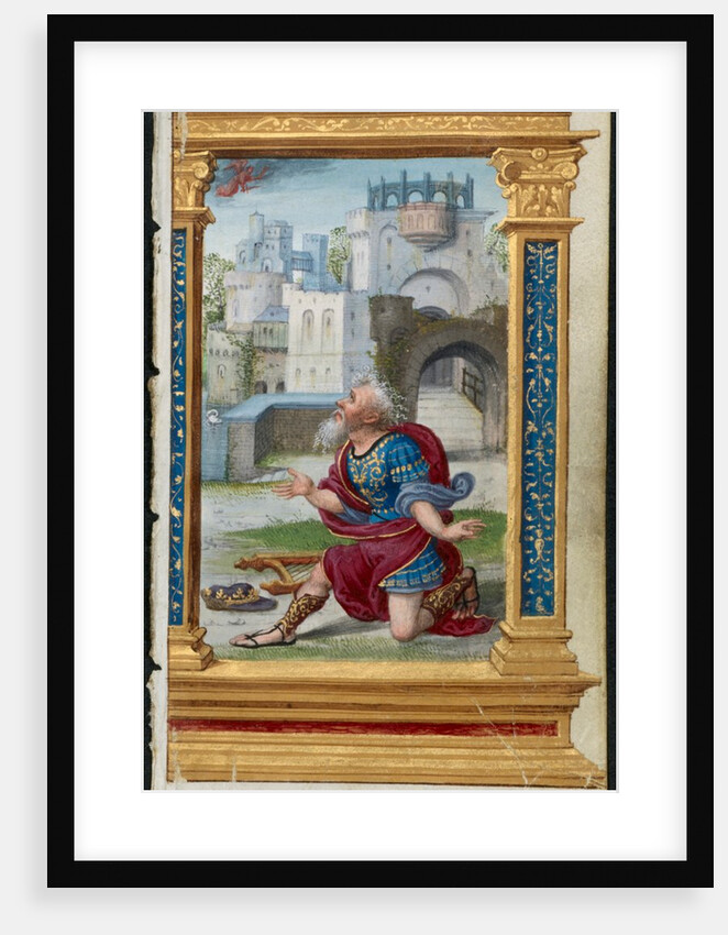 Leaf from a Book of Hours: King David in Prayer, c. 1530-35 by Noël Bellemare