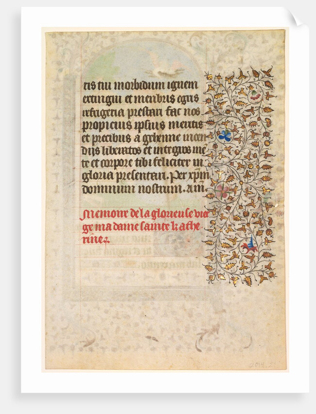 Leaf from a Book of Hours: Text, c. 1415 by Boucicaut Master