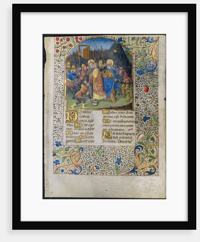 Leaf from a Book of Hours: The Betrayal of Christ, c. 1470-1485 by Maître François (circle of)
