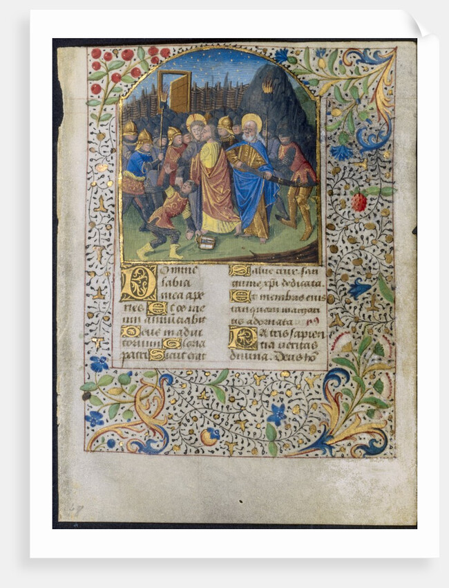 Leaf from a Book of Hours: The Betrayal of Christ, c. 1470-1485 by Maître François (circle of)