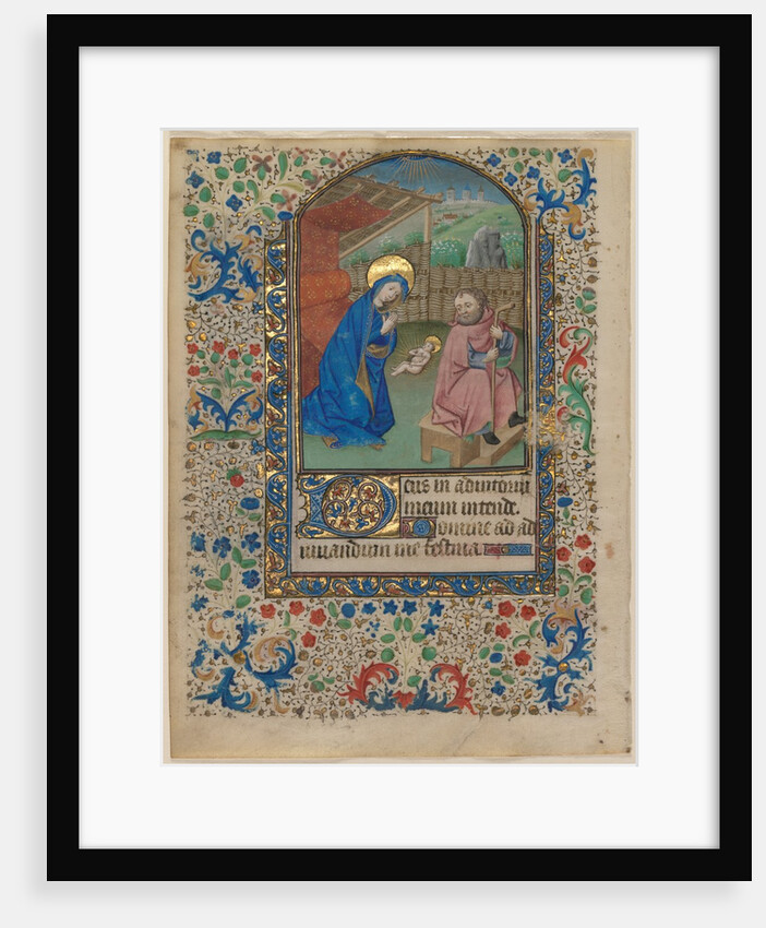 Leaf from a Book of Hours: The Nativity and Text, c. 1430 by Unknown