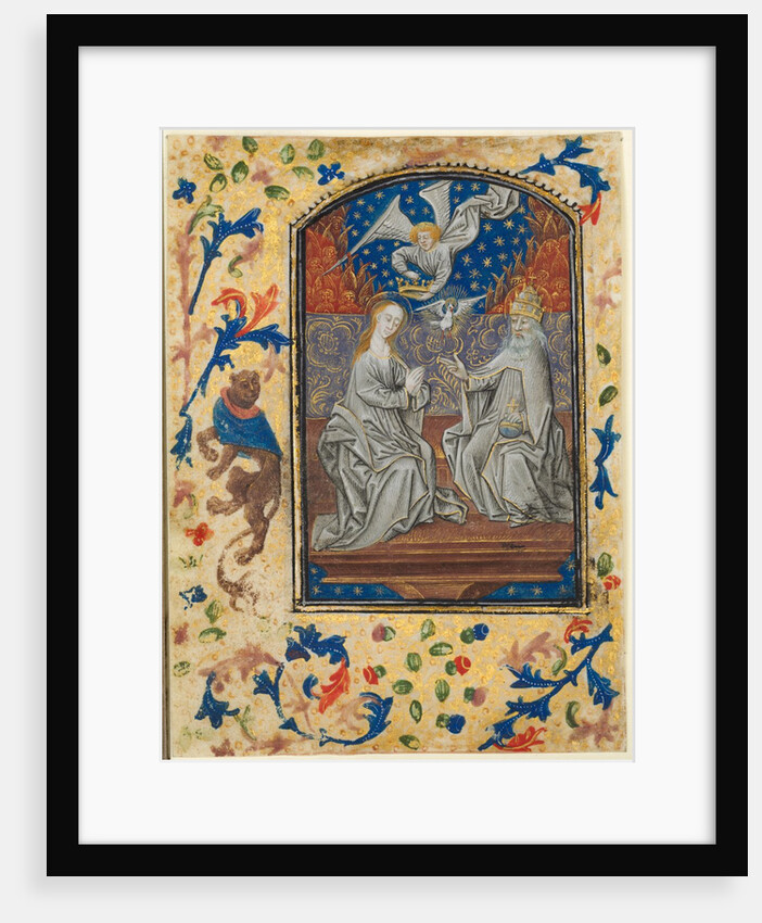 Leaf from a Book of Hours: Virgin and Child Enthroned, c. 1470-1480 by Guillaume Vrelant (circle of)