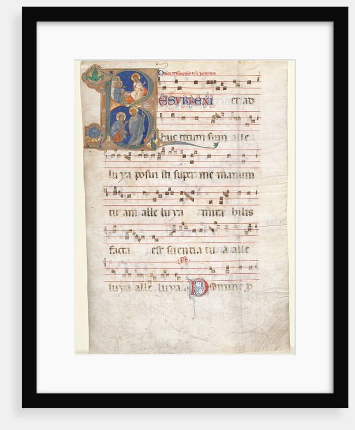Leaf from a Gradual: Initial with the Three Marys at the Tomb and 'Noli me Tangere', c. 1270-130 by Unknown