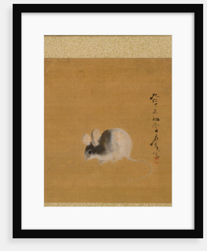 Leaf from Album of Seasonal Themes: Crescent Moon, 1847 by Shibata Zeshin