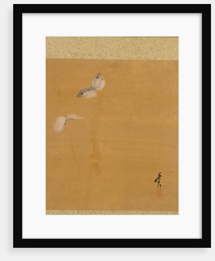 Leaf from Album of Seasonal Themes: Maple Leaves and Feather, 1847 by Shibata Zeshin