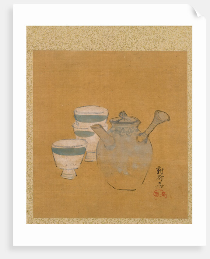 Leaf from Album of Seasonal Themes: Peasant with Basket, 1847 by Shibata Zeshin