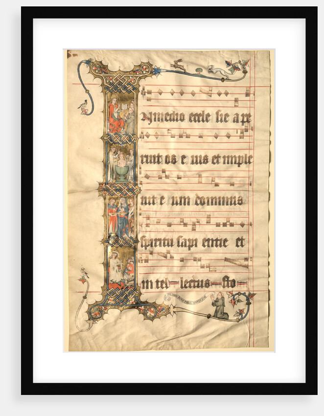 Leaf from the Wettinger Gradual: Historiated Initial…, c1330 by Second Master of the Wettinger Gradual