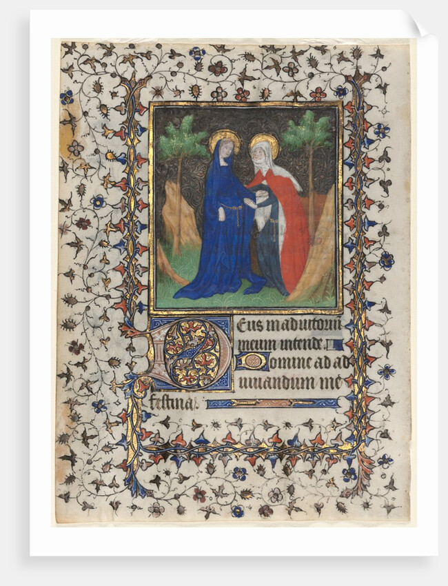 Leaves from a Book of Hours: The Visitation and Christ in Judgment, c. 1415 by Boucicaut Master