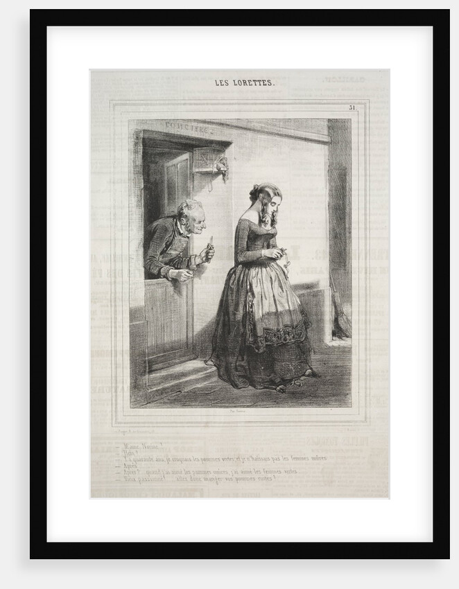 Les Lorettes, 1842 by Paul Gavarni