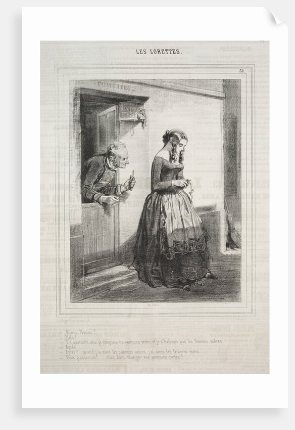 Les Lorettes, 1842 by Paul Gavarni