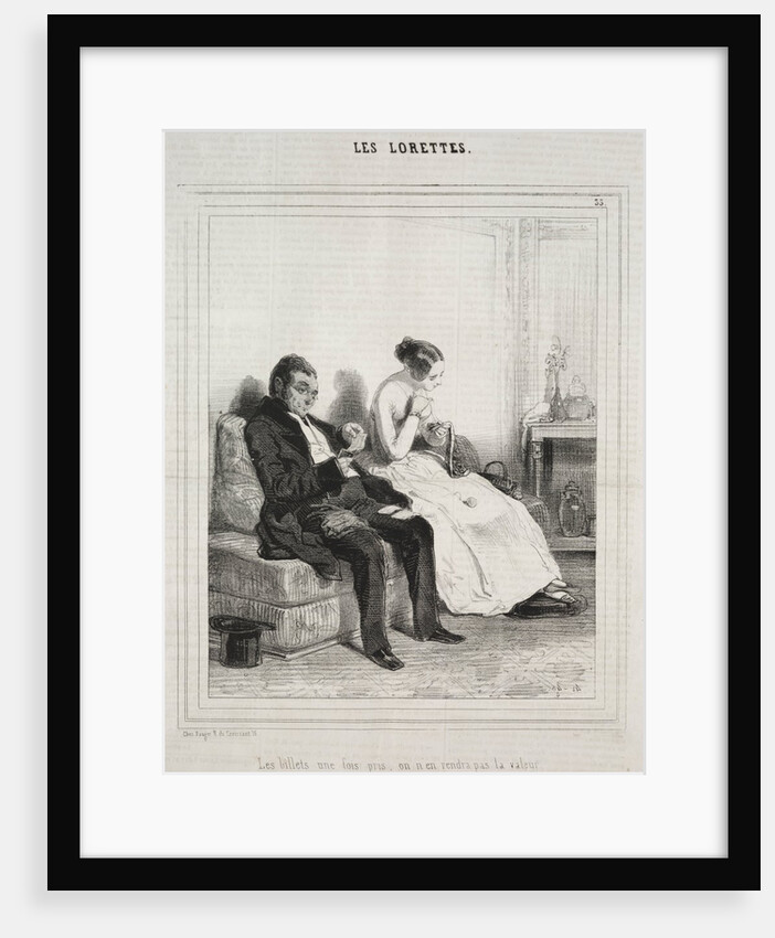 Les Lorettes, 1842 by Paul Gavarni