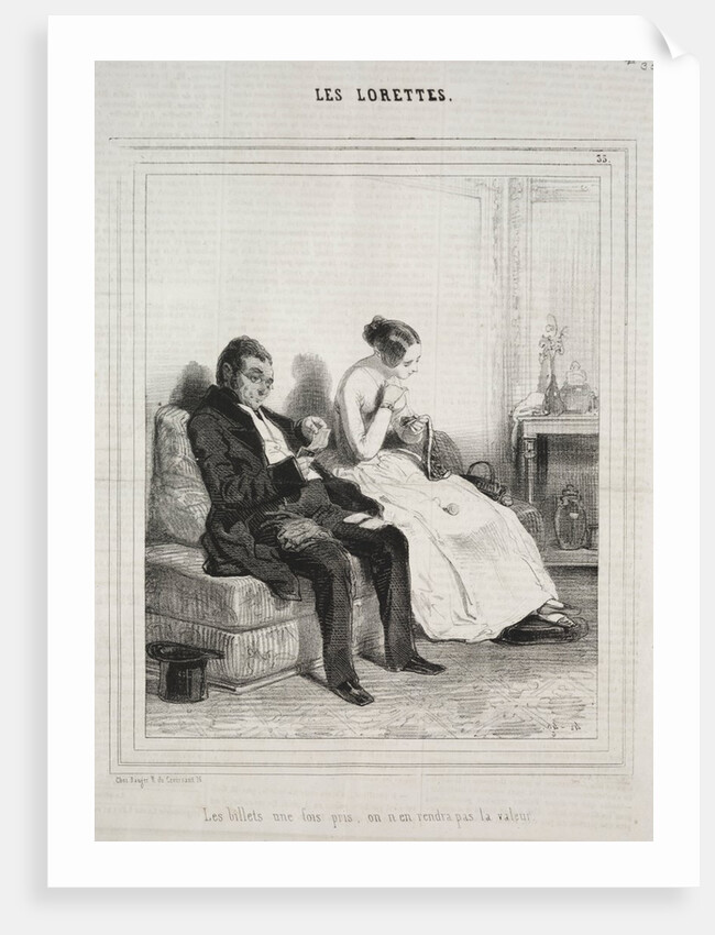 Les Lorettes, 1842 by Paul Gavarni