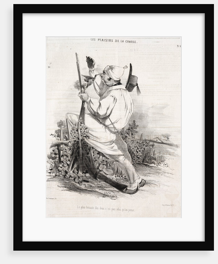 Les Plaisirs de la chasse: Le plus bécasse des deux nest pas celui quon pense, 1842 by Alade Joseph Lorentz