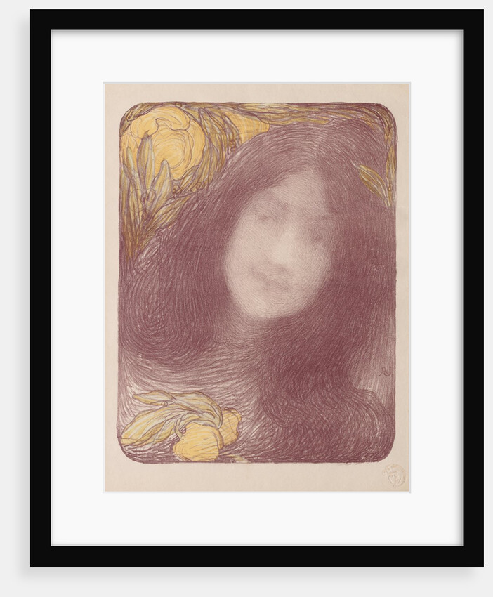 LEstampe moderne: Under the Flowers, c. 1893 by Edmond François Aman-Jean; : L'Estampe moderne