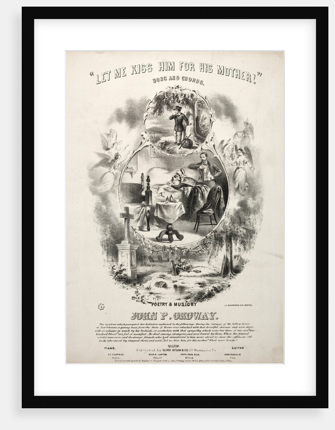 Let me Kiss him for his Mothers - Sheet Music Cover by Winslow Homer