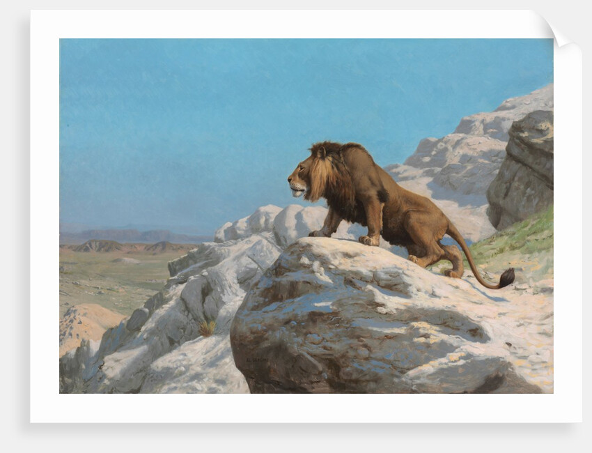 Lion on the Watch, c. 1885 by Jean-Léon Gérôme