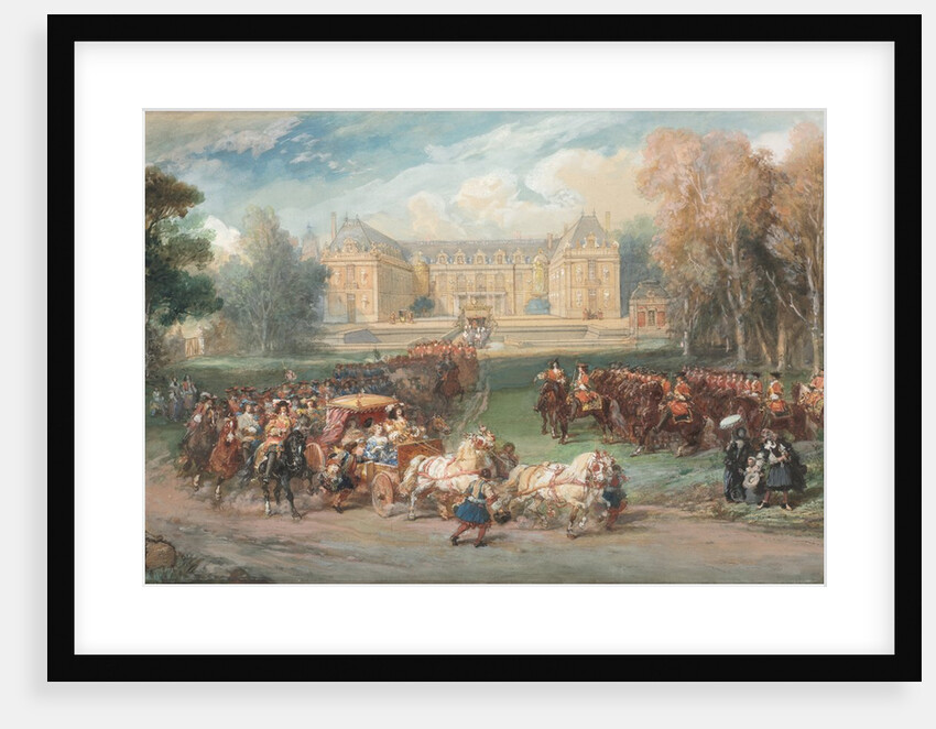 Louis XIV Driving his Coach in the Park of Versailles, 1870 by Eugène Louis Lami
