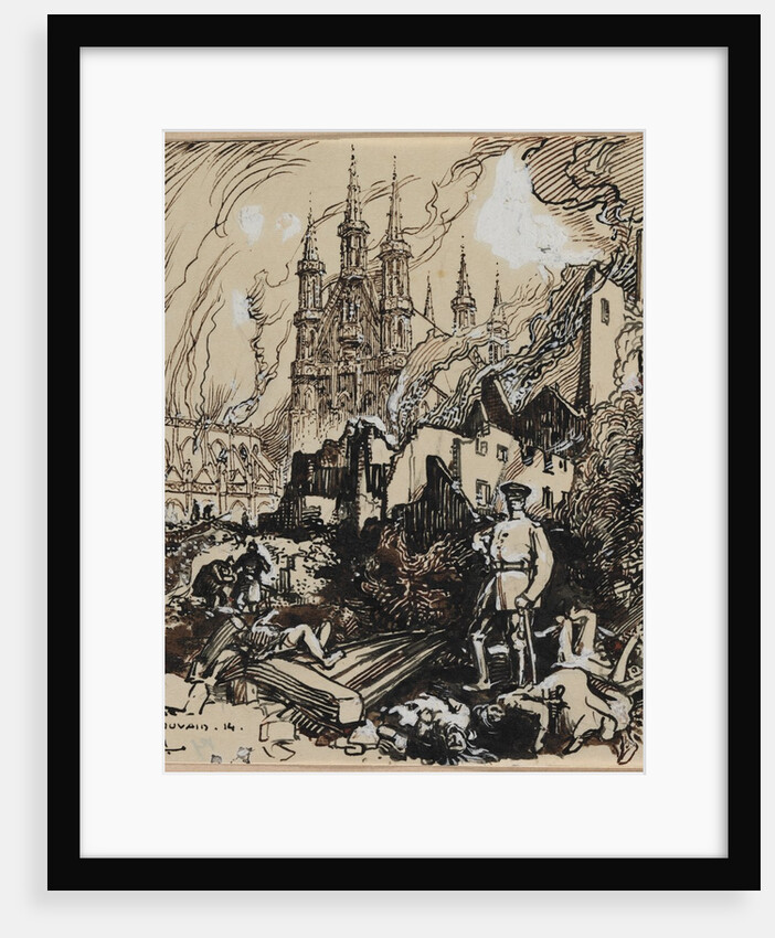 Louvain, 1914 by Auguste Louis Lepère