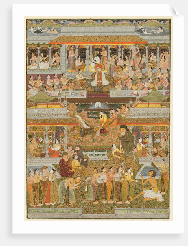 Lovers and beloveds: A composite of scenes from Persian, Urdu, and Sanskrit literature, c. 1735 by Chitarman II