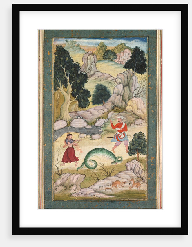 Lovers Parting, Page from a Book of Fables, c. 1590-95 by Unknown