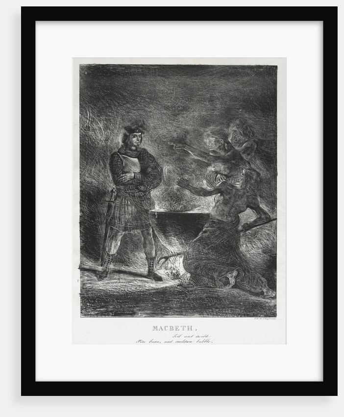 Macbeth Consulting the Witches, 1825 by Eugène Delacroix