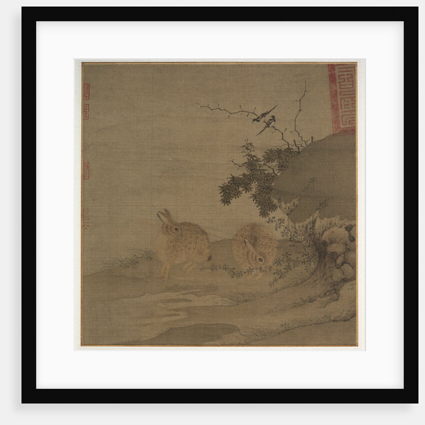 Magpies and Wild Rabbits, 1200s by Li Yong