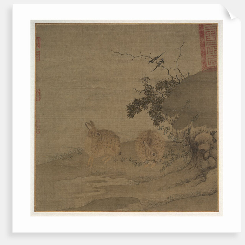 Magpies and Wild Rabbits, 1200s by Li Yong