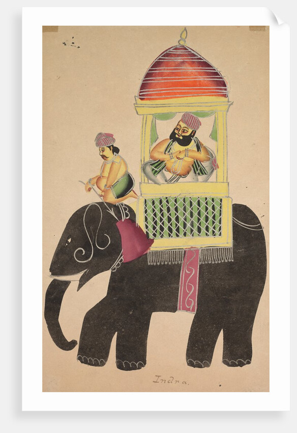Mahant of Tarakeshwar Rides on an Elephant, 1800s by Unknown