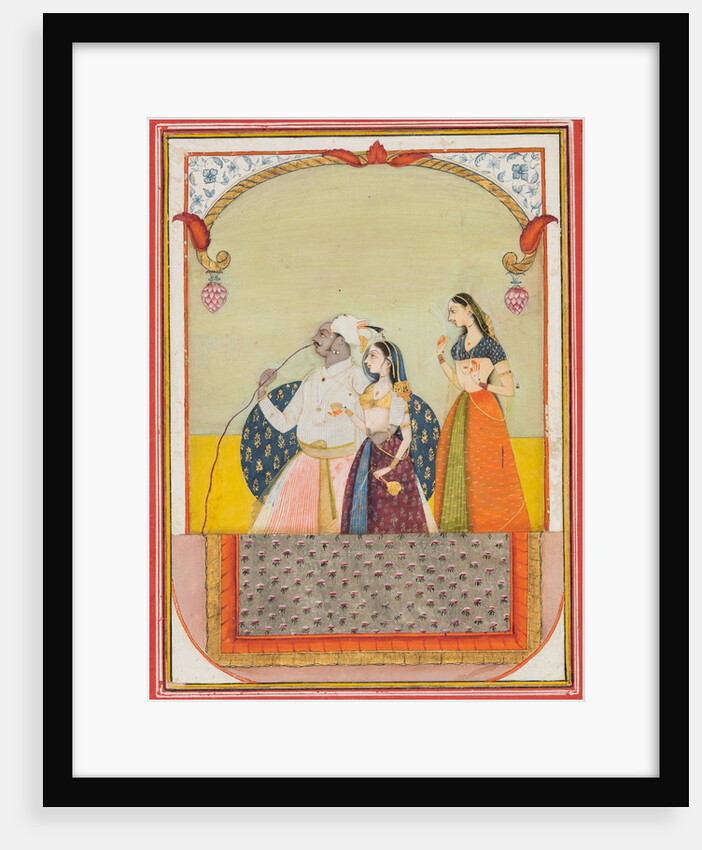 Maharaja Sri Anand Singhji and his consort, 1729 by Ustad Murad