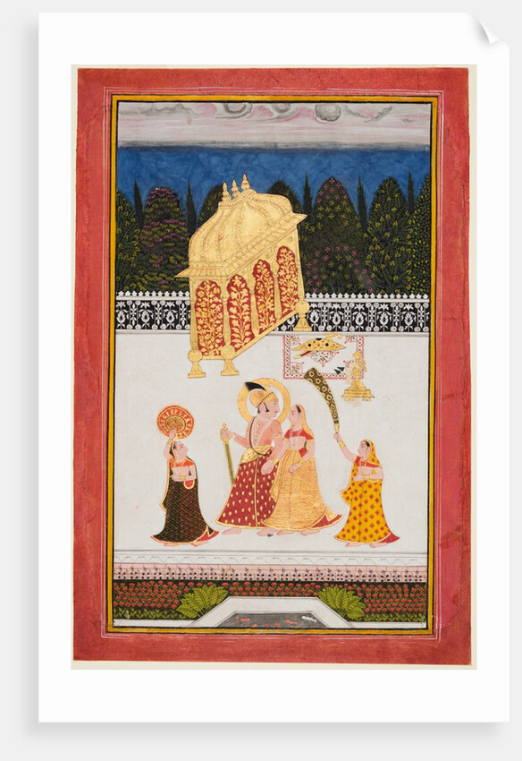 Maharana Ari Singh and his consort on a terrace, c. 1761 by Unknown