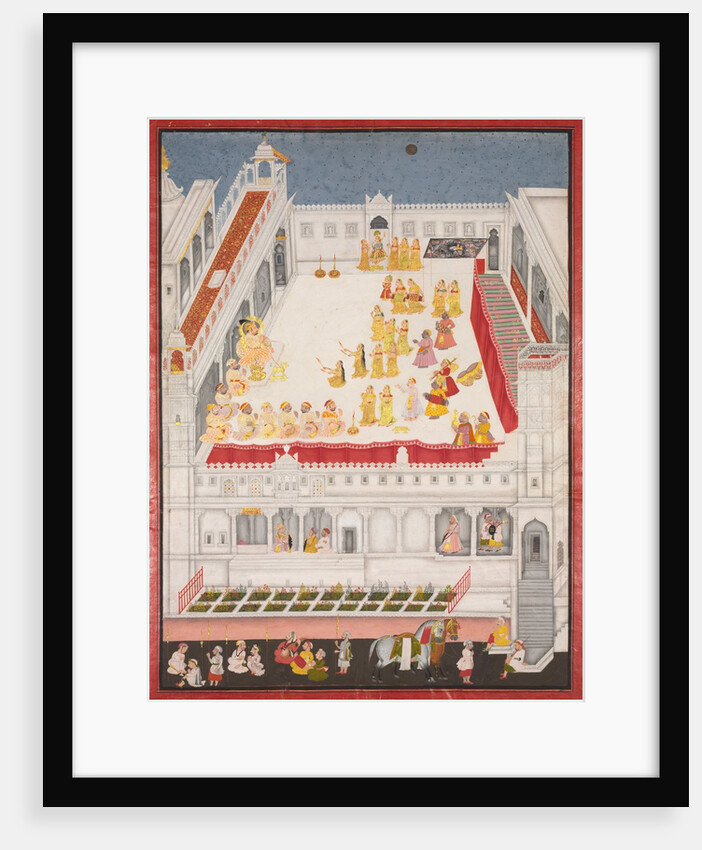 Maharana Jagat Singh Attending the Raslila, 1736 by Jai Ram (attributed to)