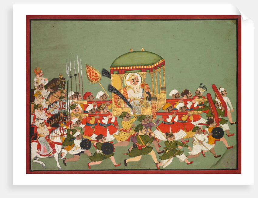 Maharao Chattar Sal of Kota in a Palanquin, c. 1760 by Unknown