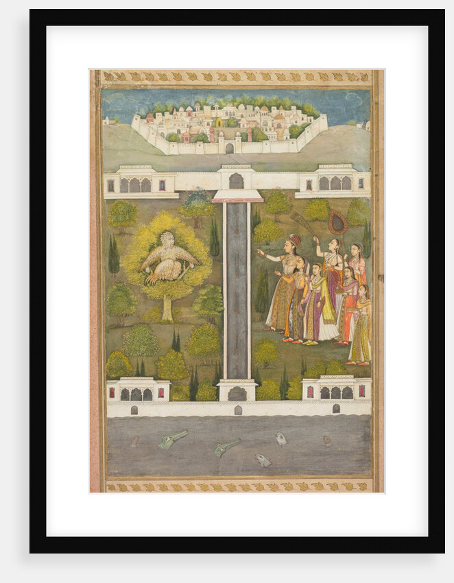 Mahliqa, Daughter of the Emperor of China, Pointing at the Bird-Man Khwaja Mubarak…, c. 171 by Unknown