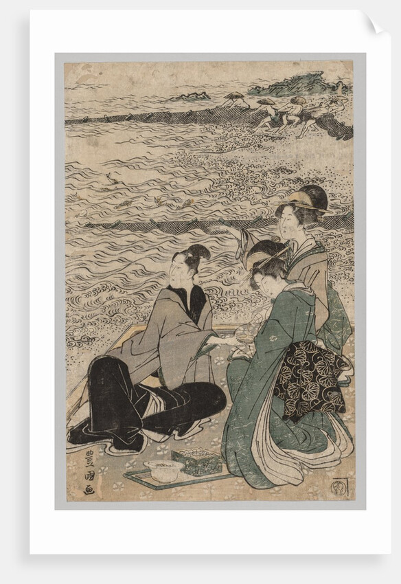 Man and Two Women at the Sea Shore, 1769-1825 by Utagawa Toyokuni