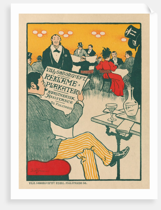 Masters of the Poster: Poster for Exhibition of Artistic Posters of Wilhelm Söborg, c. 1895 by Paul Gustav Fischer; Soborg