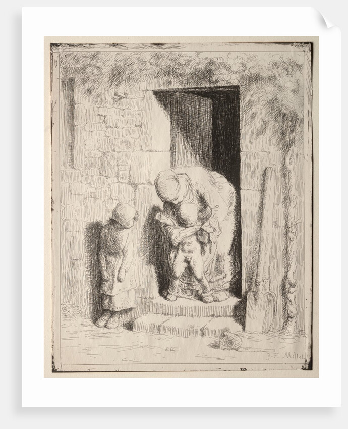 Maternal Precaution by Jean-François Millet
