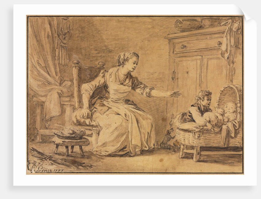 Maternal Solicitude, 1777 by Jean Baptiste Le Prince