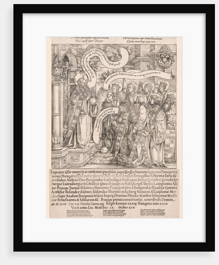 Maximilian Presented by His Patron Saints to the Almighty, 1519 by Hans Springinklee