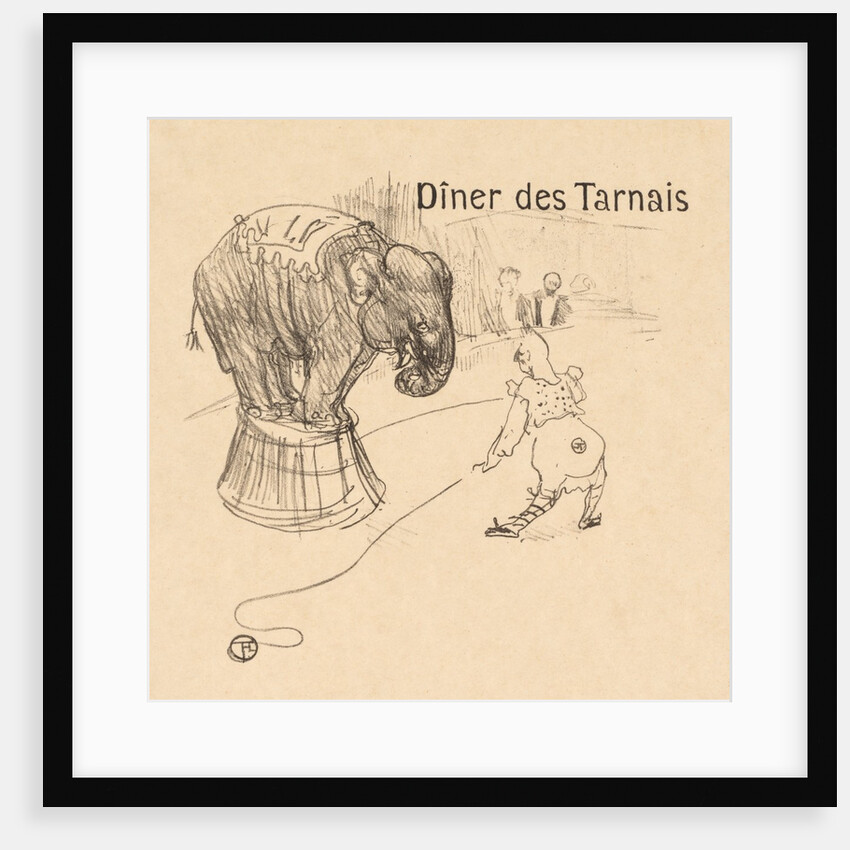 Menu from the Dinner Tarnais, 1896 by Henri de Toulouse-Lautrec