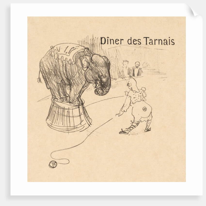 Menu from the Dinner Tarnais, 1896 by Henri de Toulouse-Lautrec