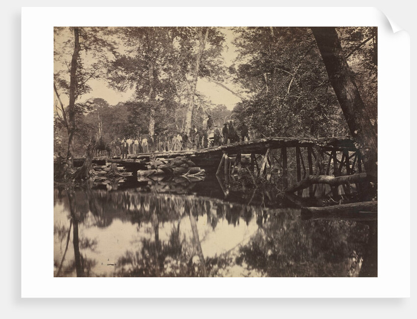 Military Bridge, Across the Chickahominy, Virginia, 1862 by David B. Woodbury