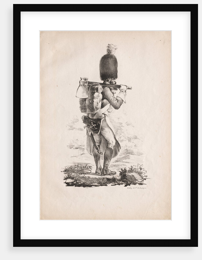 Military Costumes: Infantry Sapper, 1817-1818 by Nicolas Toussaint Charlet