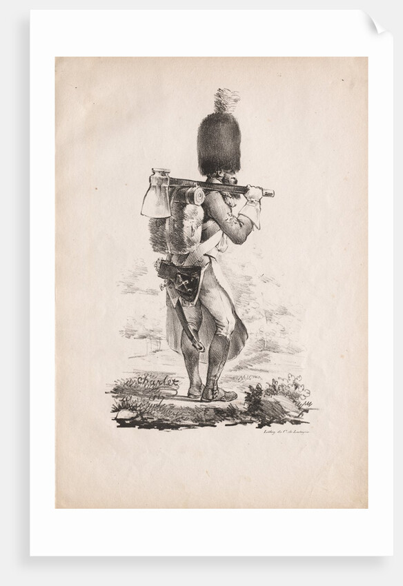 Military Costumes: Infantry Sapper, 1817-1818 by Nicolas Toussaint Charlet