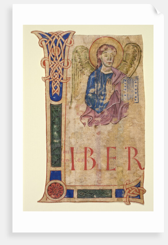 Miniature Excised from a Gospel Book: The Symbol of St. Matthew and Canon Tables by Unknown