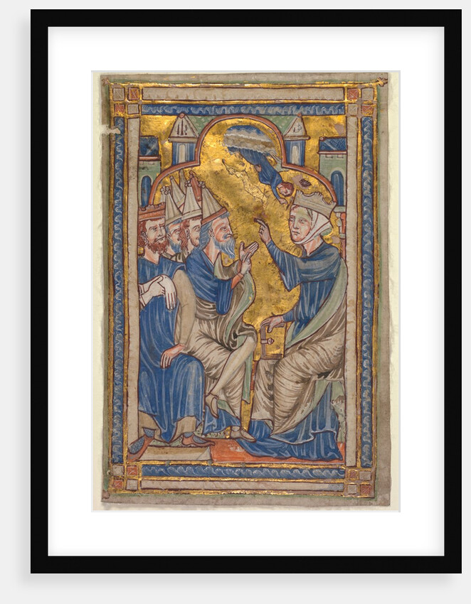 Miniature from a Compendium of Saints Lives: Saint Catherine of Alexandria…, c. 1200-1210 by Unknown